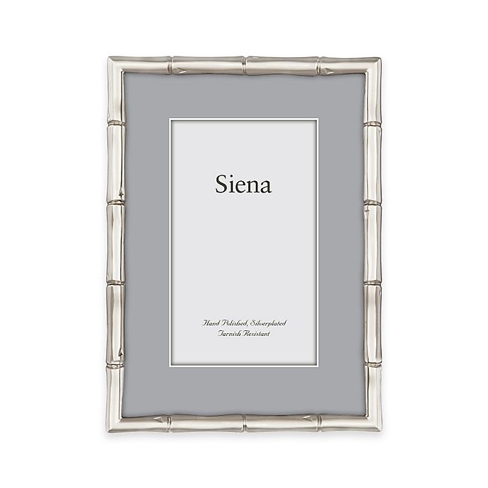 slide 1 of 1, Siena Cast Metal Bamboo Patten Frame, 5 in x 7 in