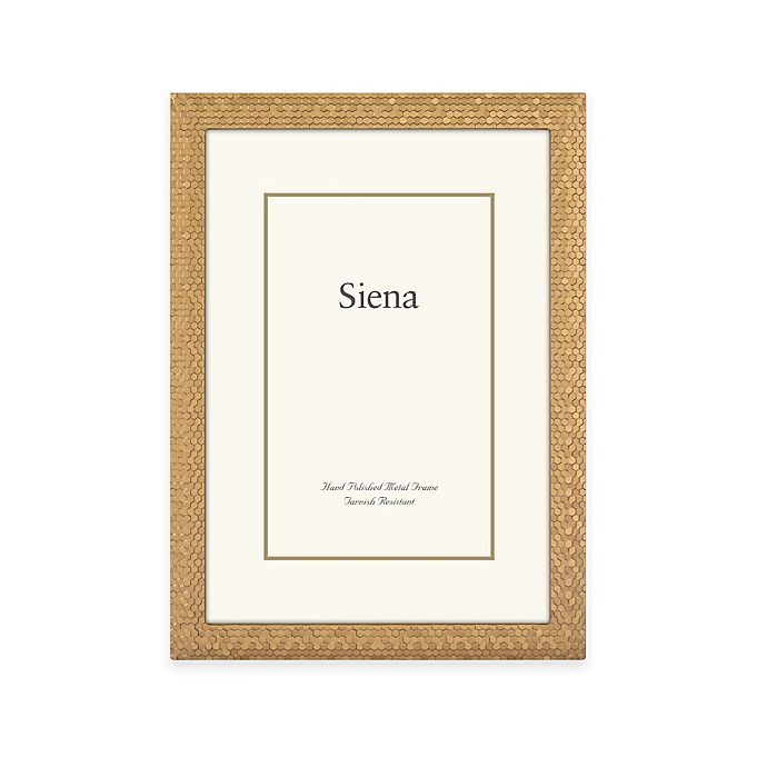 slide 1 of 1, Siena Metallics Glitter Frame - Gold, 4 in x 6 in