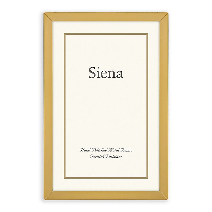 slide 1 of 1, Siena Cast Metal Narrow Frame with Gold Plating, 5 in x 7 in