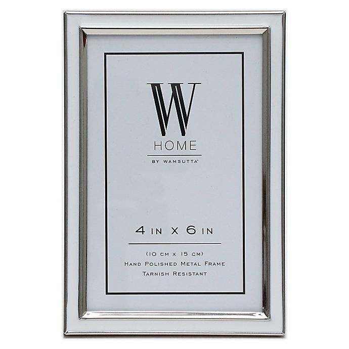 slide 1 of 1, W Home Enamel Picture Frame - White, 4 in x 6 in