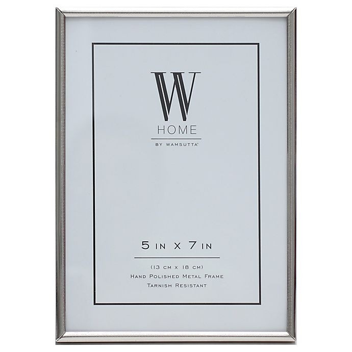 slide 1 of 1, W Home Narrow Picture Frame - Silver, 5 in x 7 in