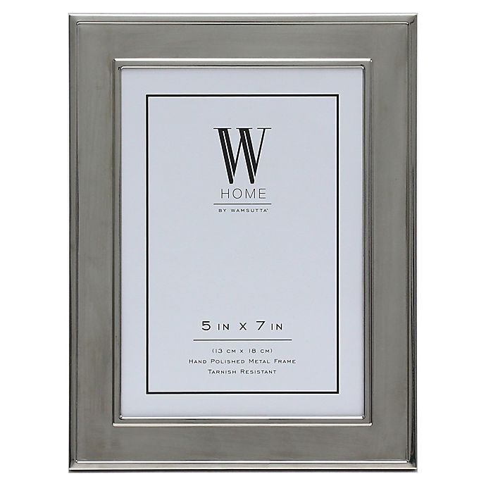 slide 1 of 1, W Home Wide Border Picture Frame - Silver, 5 in x 7 in