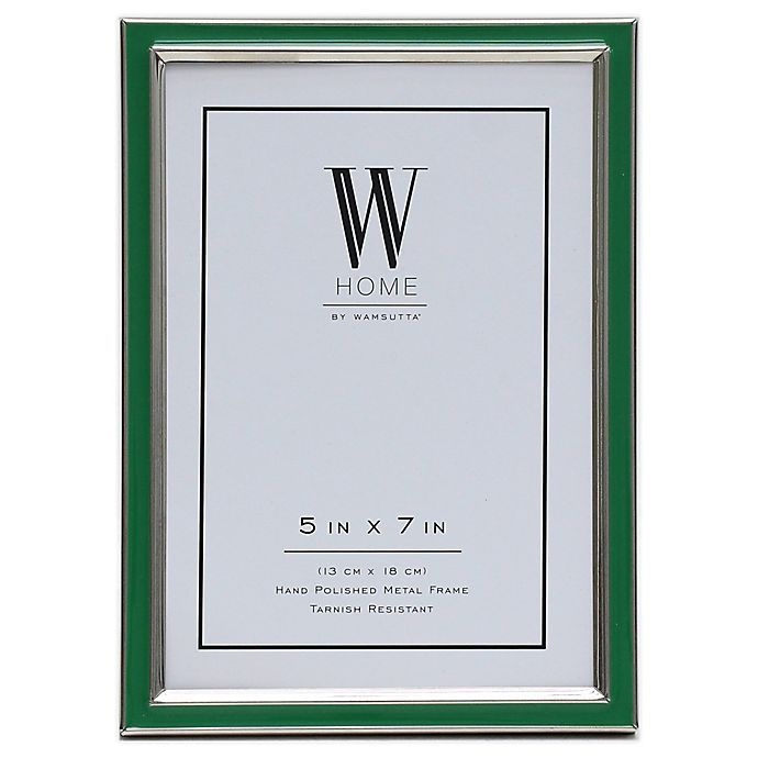 slide 1 of 1, W Home Enamel Picture Frame - Green, 5 in x 7 in