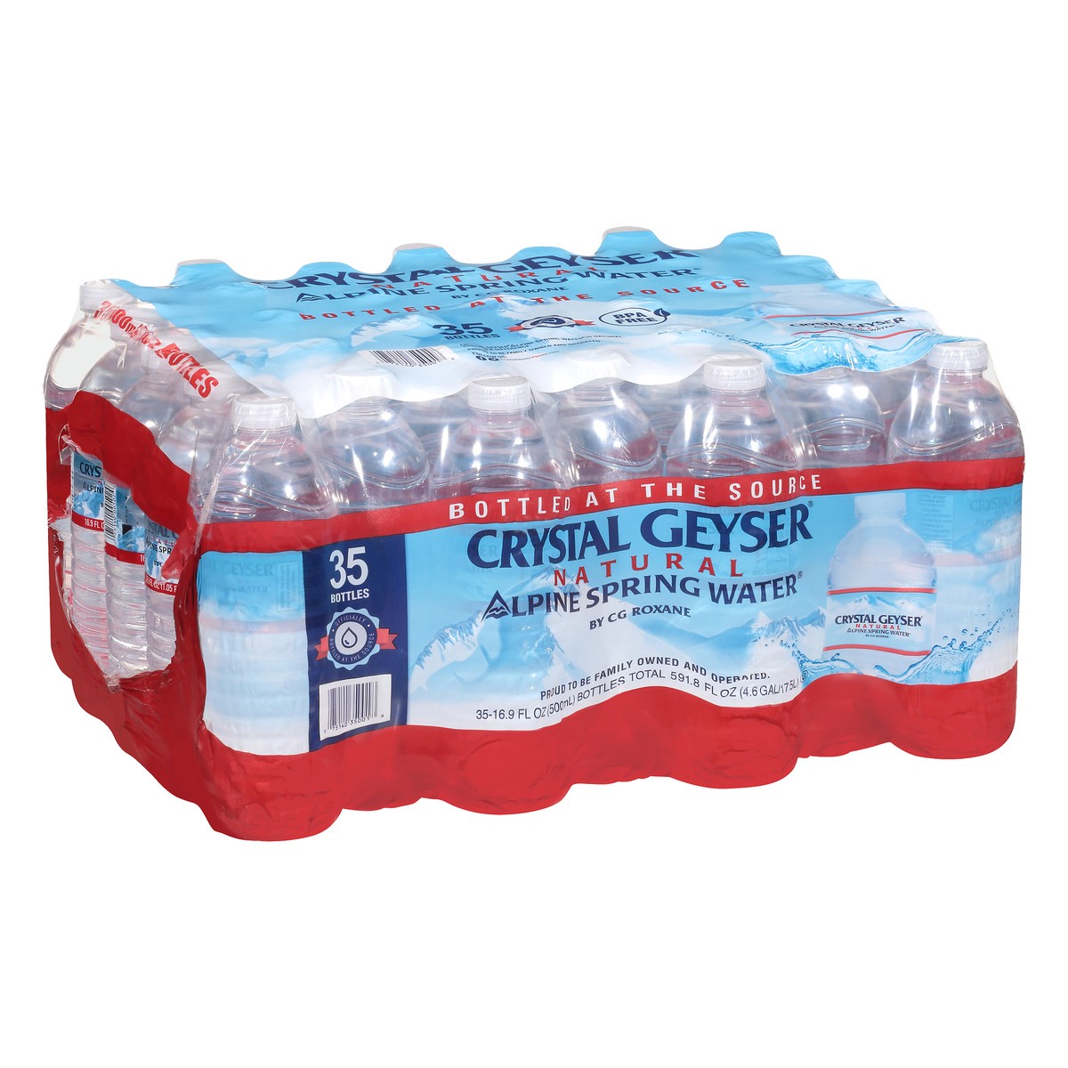 slide 8 of 9, Crystal Geyser Natural Alpine Spring Water 35 - 16.9 fl oz Bottles, 