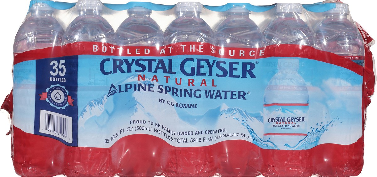 slide 3 of 9, Crystal Geyser Natural Alpine Spring Water 35 - 16.9 fl oz Bottles, 