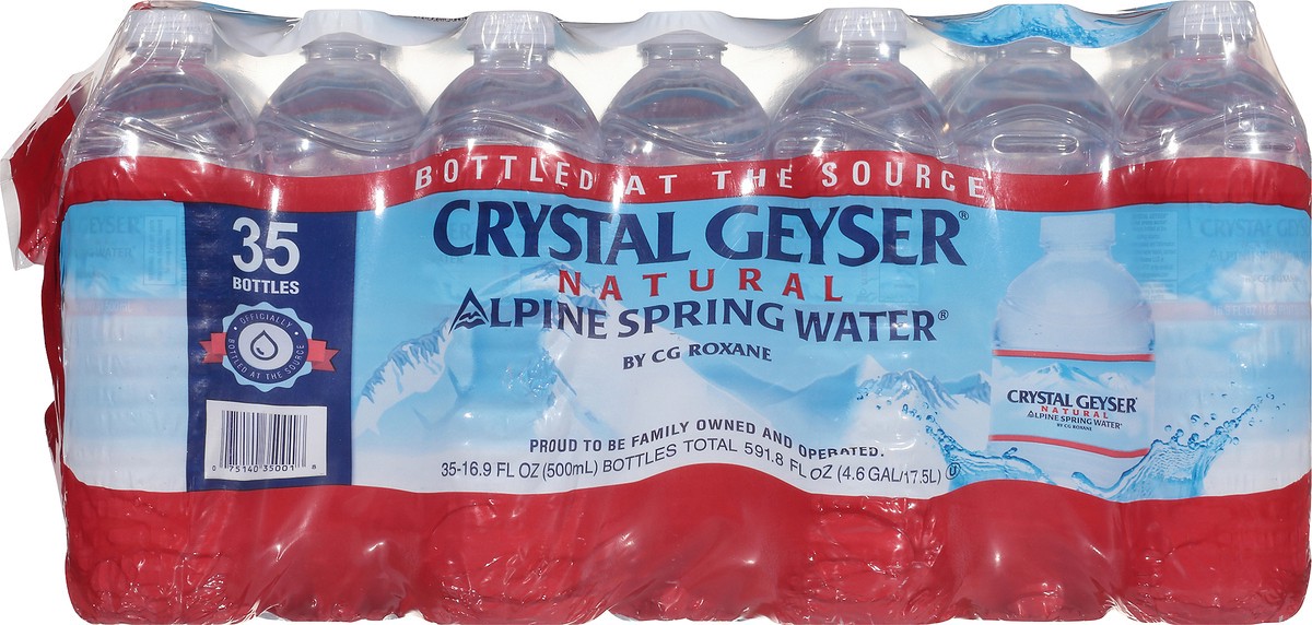 slide 5 of 9, Crystal Geyser Natural Alpine Spring Water 35 - 16.9 fl oz Bottles, 