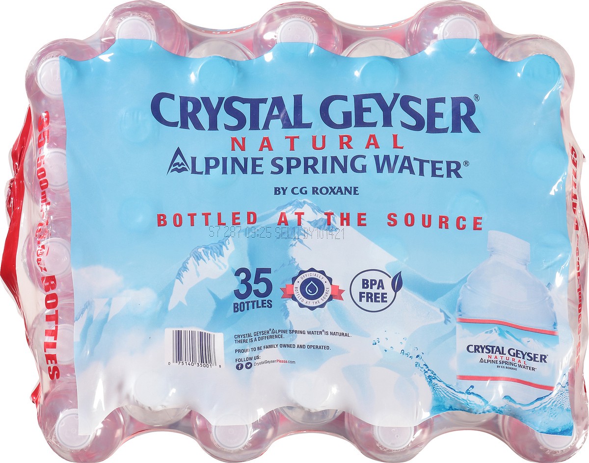 slide 9 of 9, Crystal Geyser Natural Alpine Spring Water 35 - 16.9 fl oz Bottles, 