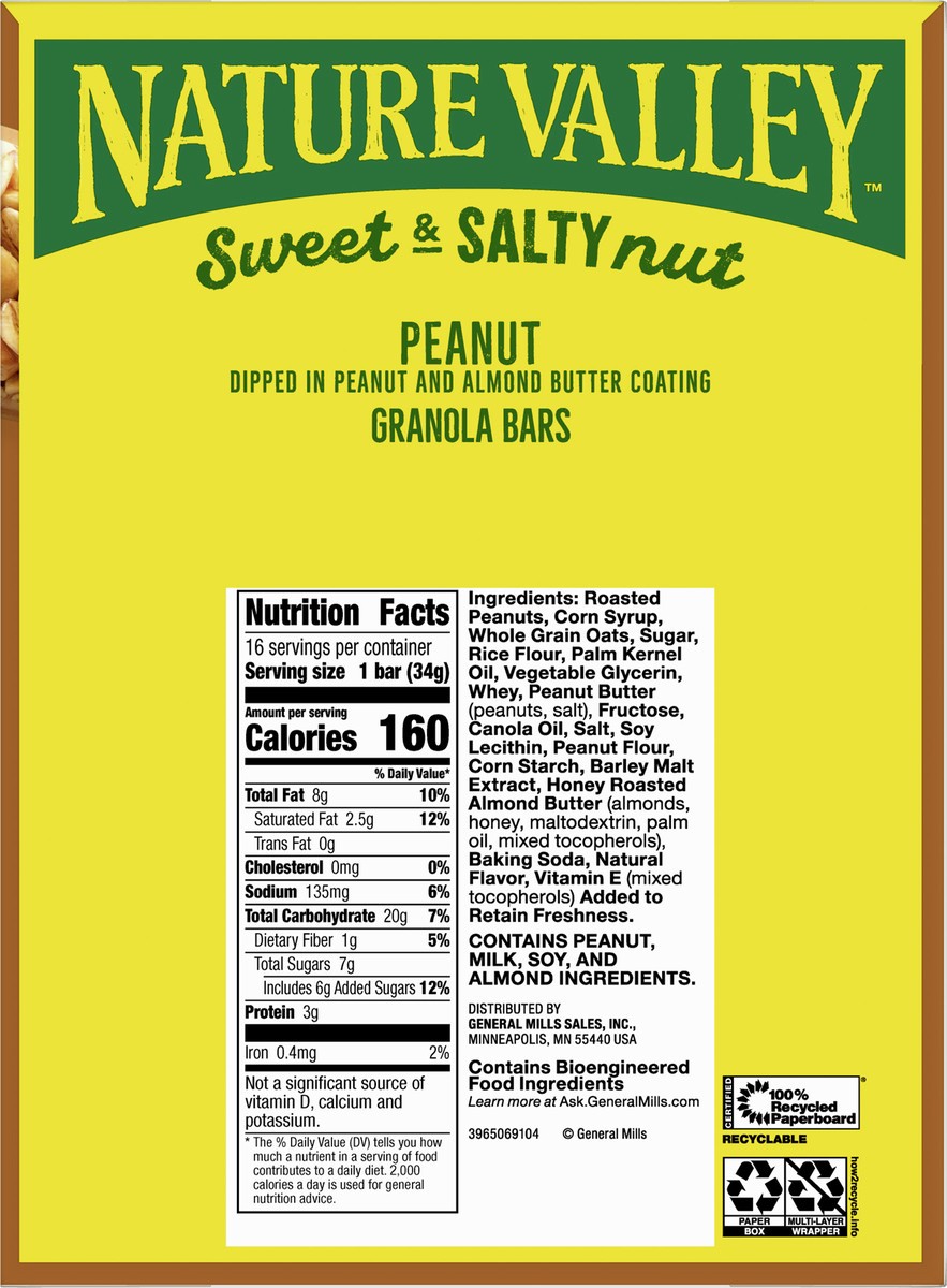 slide 4 of 13, Nature Valley Sweet and Salty Granola Bars, Peanut, 16 Bars, 19.7 OZ, 16 ct