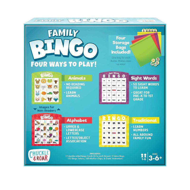 slide 4 of 7, Chuckle & Roar Family Bingo - Kids Educational Bingo Game, 1 ct