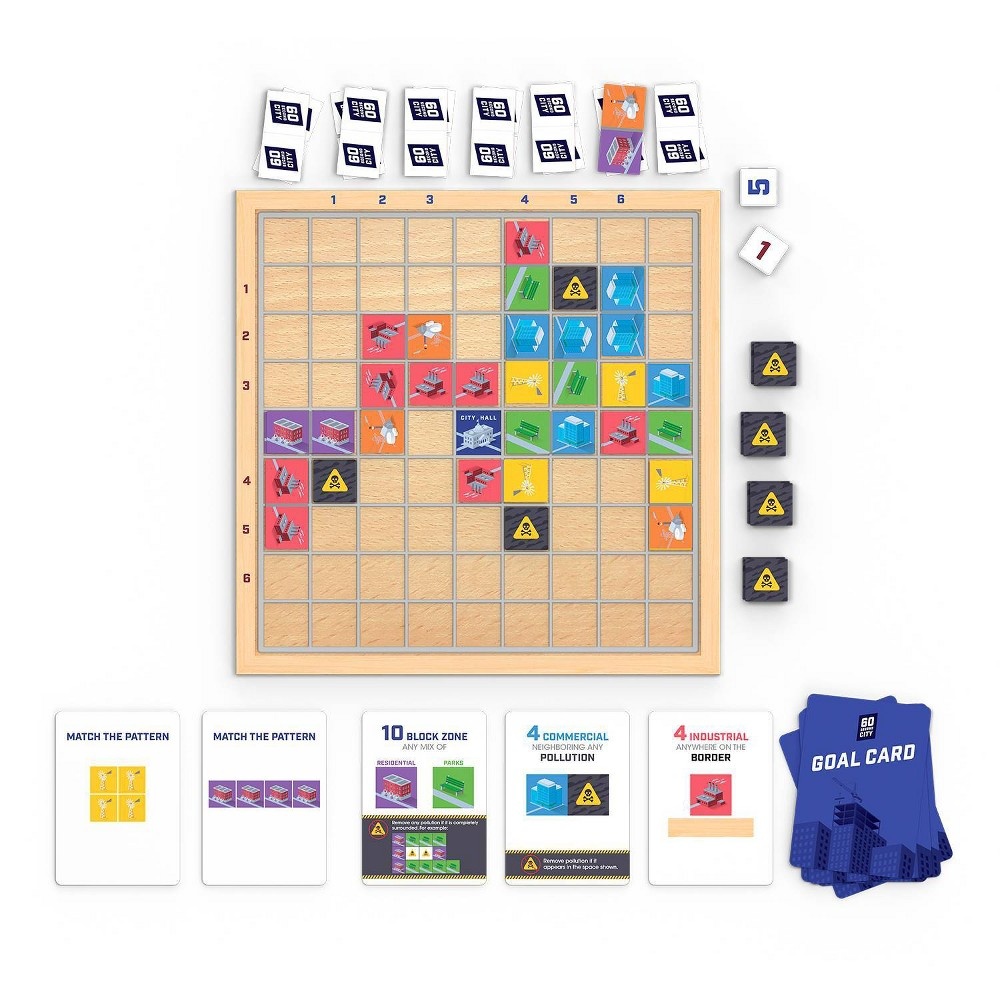 slide 5 of 10, Buffalo Games 60 Second City Collaborative Strategy Board Game, 1 ct