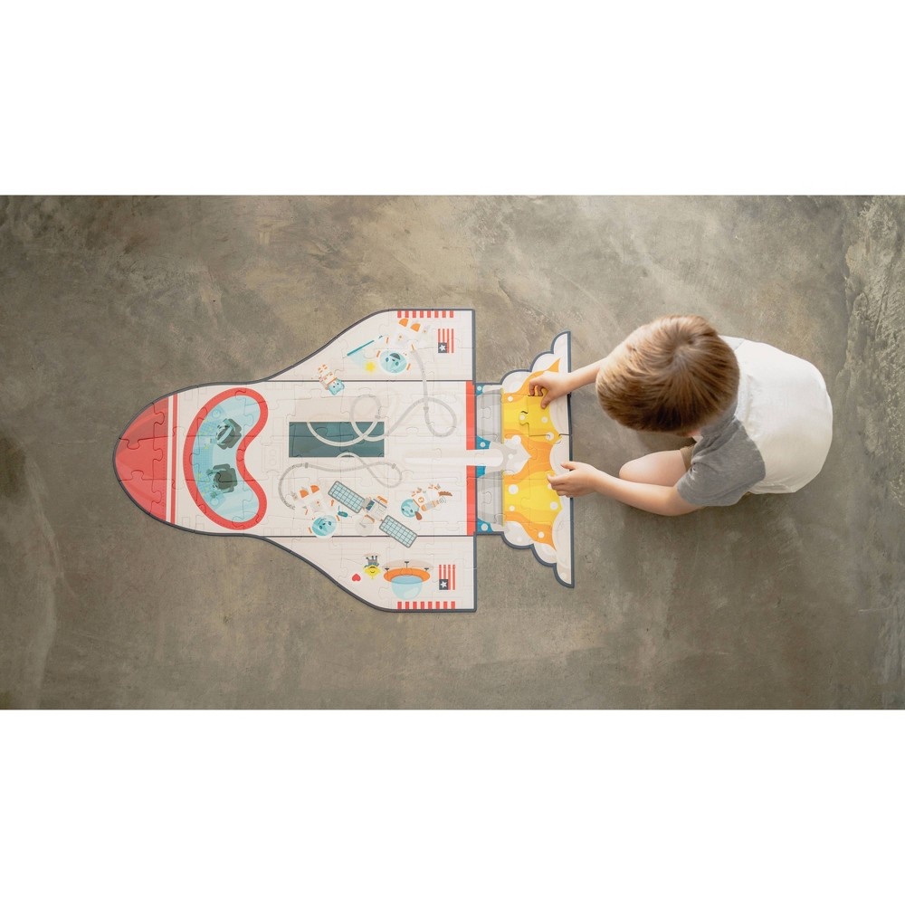 slide 7 of 7, Chuckle & Roar Giant Rocket Shaped Floor Kids Puzzle 50pc, 50 ct