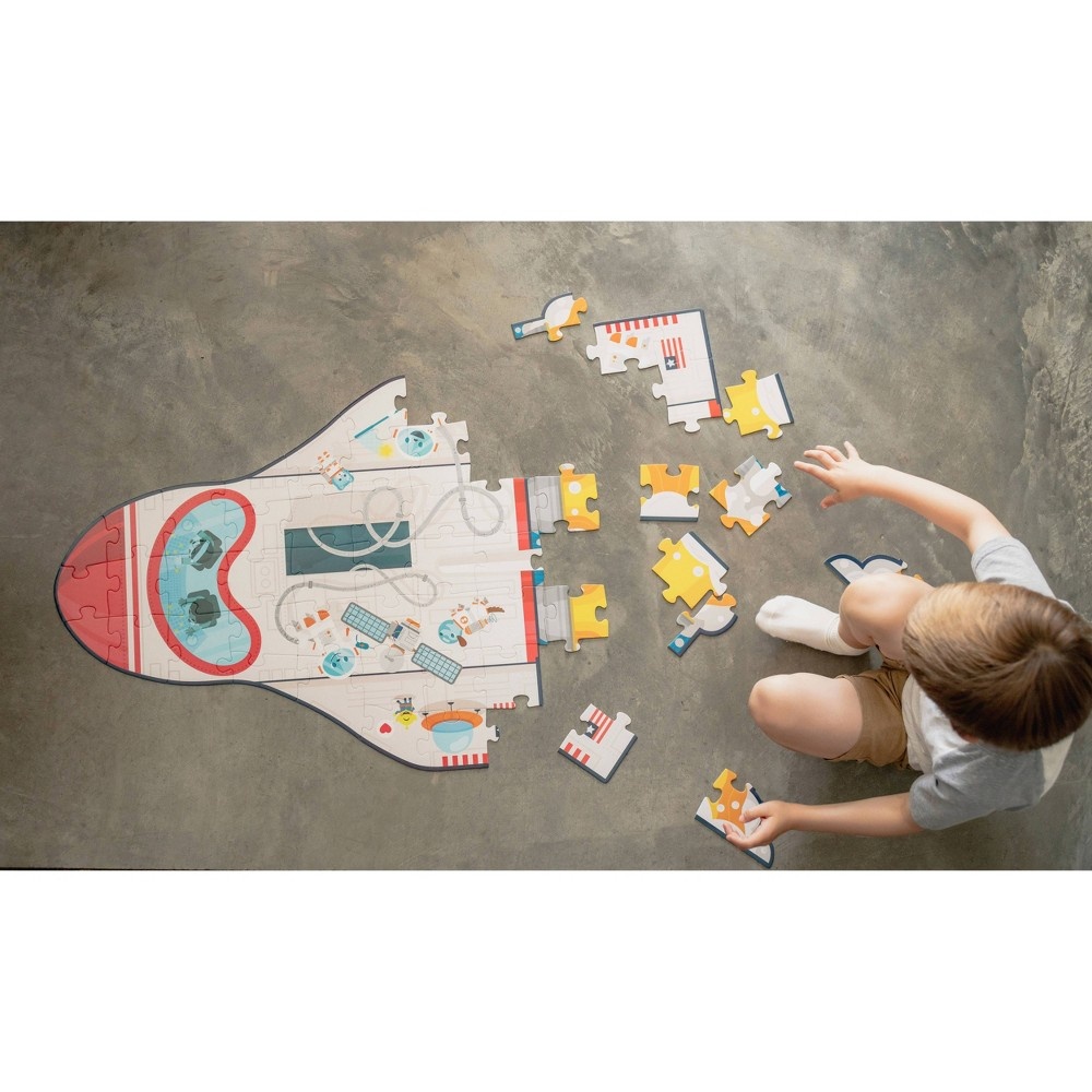 slide 5 of 7, Chuckle & Roar Giant Rocket Shaped Floor Kids Puzzle 50pc, 50 ct