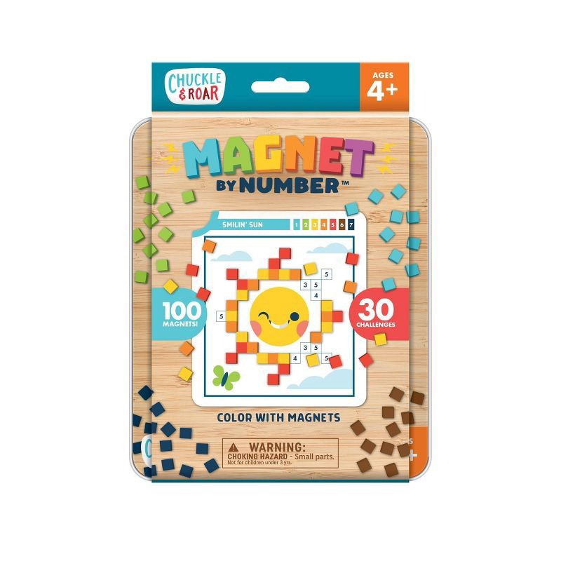 slide 1 of 7, Chuckle & Roar Magnet By Number Game - Color By Number With Magnets, 1 ct