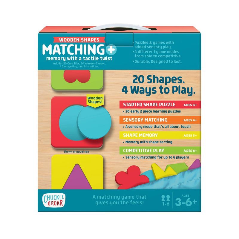 slide 3 of 9, Chuckle & Roar Matching + Wooden Sensory Kids Game, 1 ct