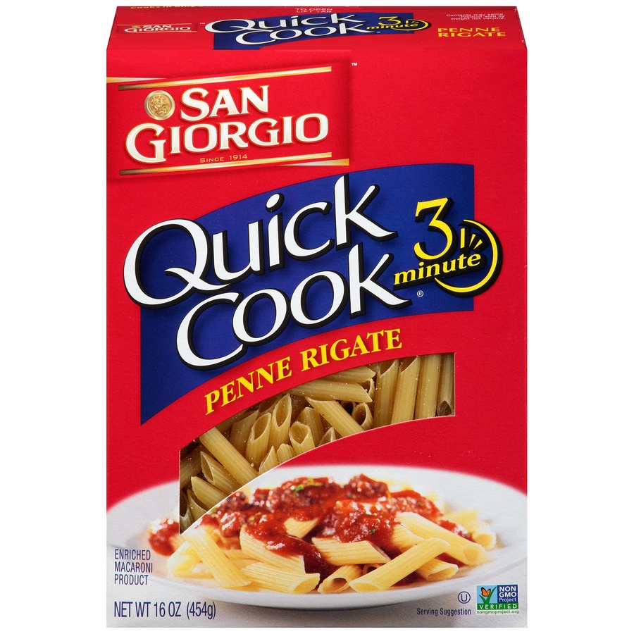 slide 1 of 1, San Giorgio Quick Cook Penne Rigate Enriched Macaroni Product, 16 oz