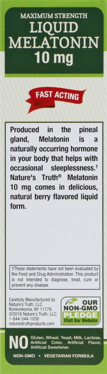 slide 5 of 7, Nature's Truth Liquid Melatonin, 2 oz