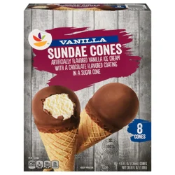 Giant Vanilla Ice Cream Sundae Cones - 8 ct