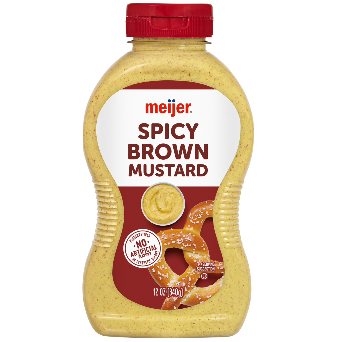 slide 1 of 2, Meijer Spicy Brown Mustard, 12 oz