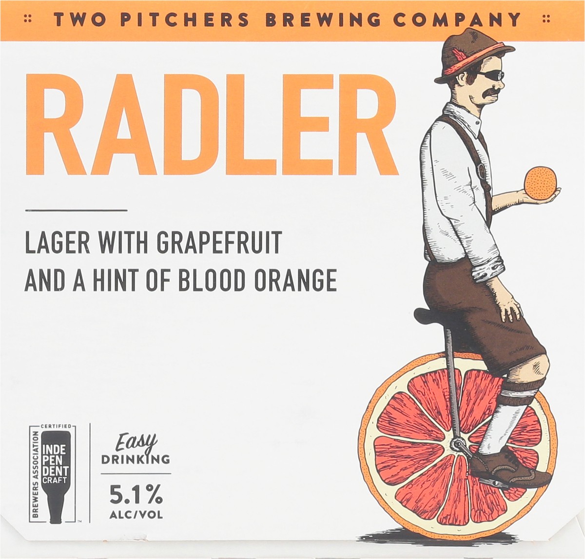 slide 7 of 9, Two Pitchers Brewing Company Radler Lager Beer 6 - 12 fl oz Cans, 12 oz