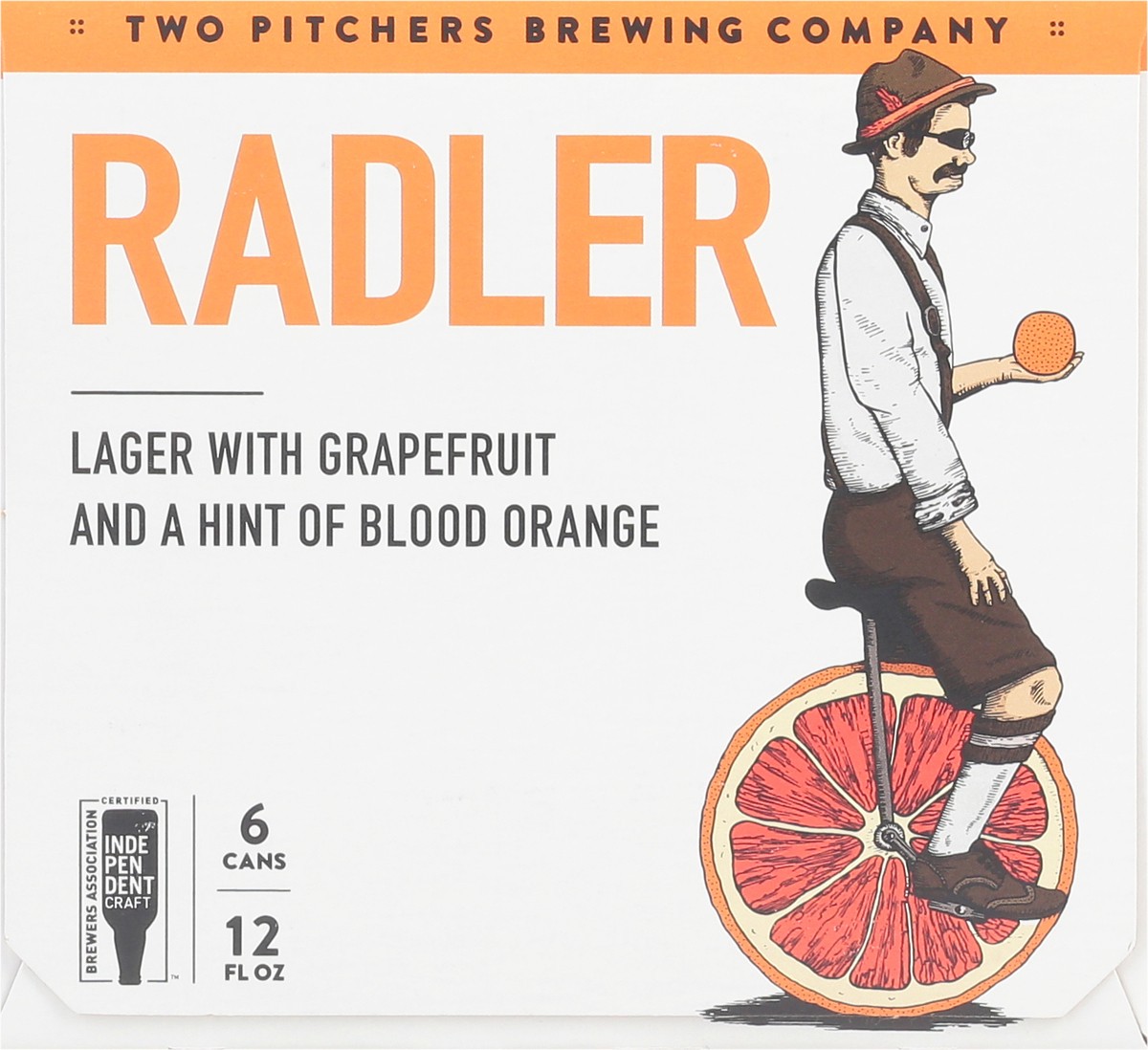 slide 8 of 9, Two Pitchers Brewing Company Radler Lager Beer 6 - 12 fl oz Cans, 12 oz