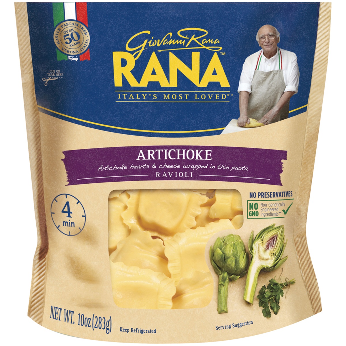 slide 4 of 7, Rana Artichoke Ravioli Pasta, 10 oz