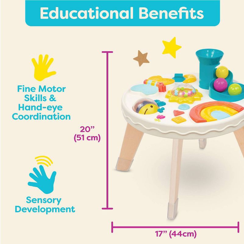 slide 4 of 9, B. play - Baby Activity Table - Colorful & Sensory Station, 1 ct