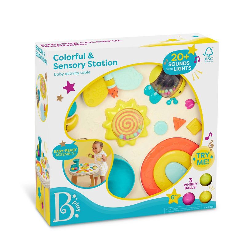 slide 9 of 9, B. play - Baby Activity Table - Colorful & Sensory Station, 1 ct