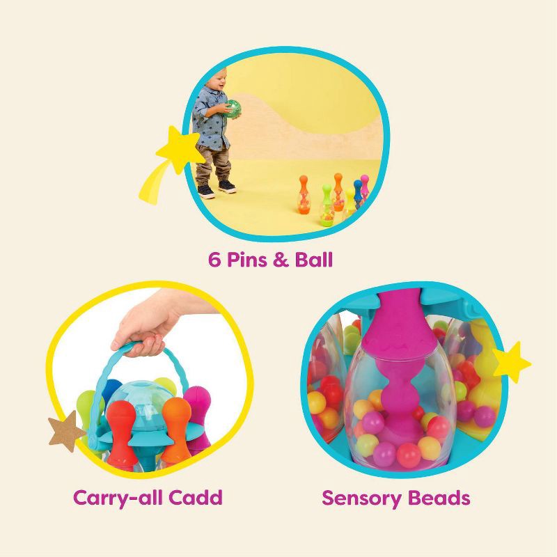 slide 4 of 6, B. toys - Bowling Set - Let's Go Bowling!, 1 ct