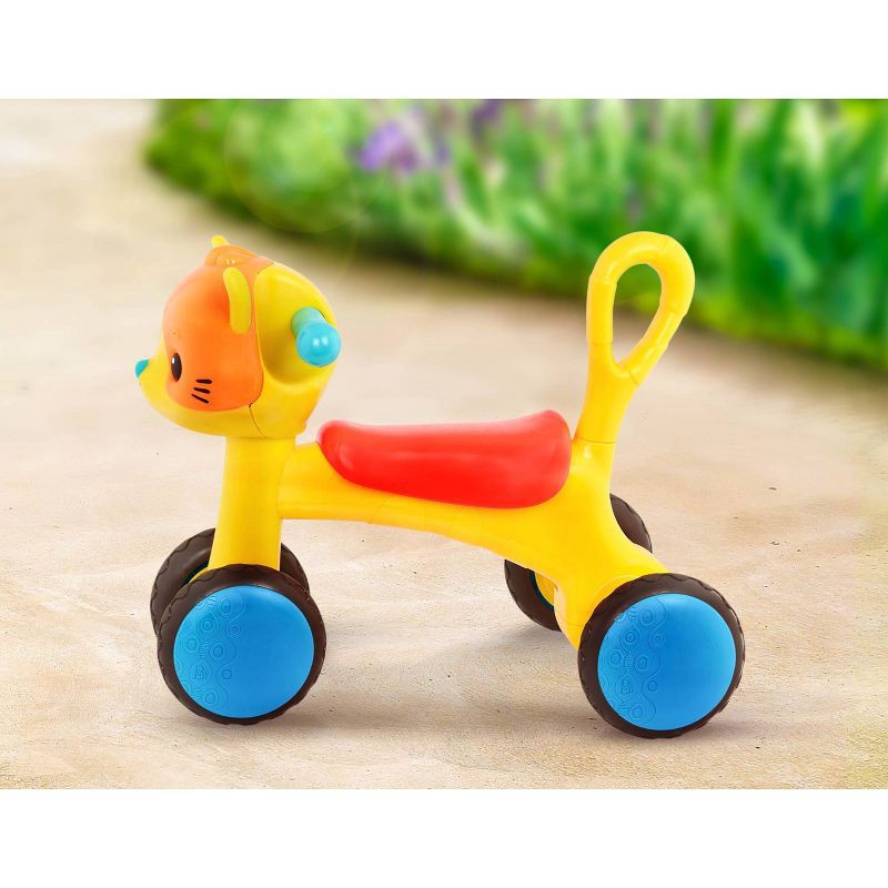slide 6 of 7, B. play - Ride-On Toy - Riding Buddy - Cat, 1 ct