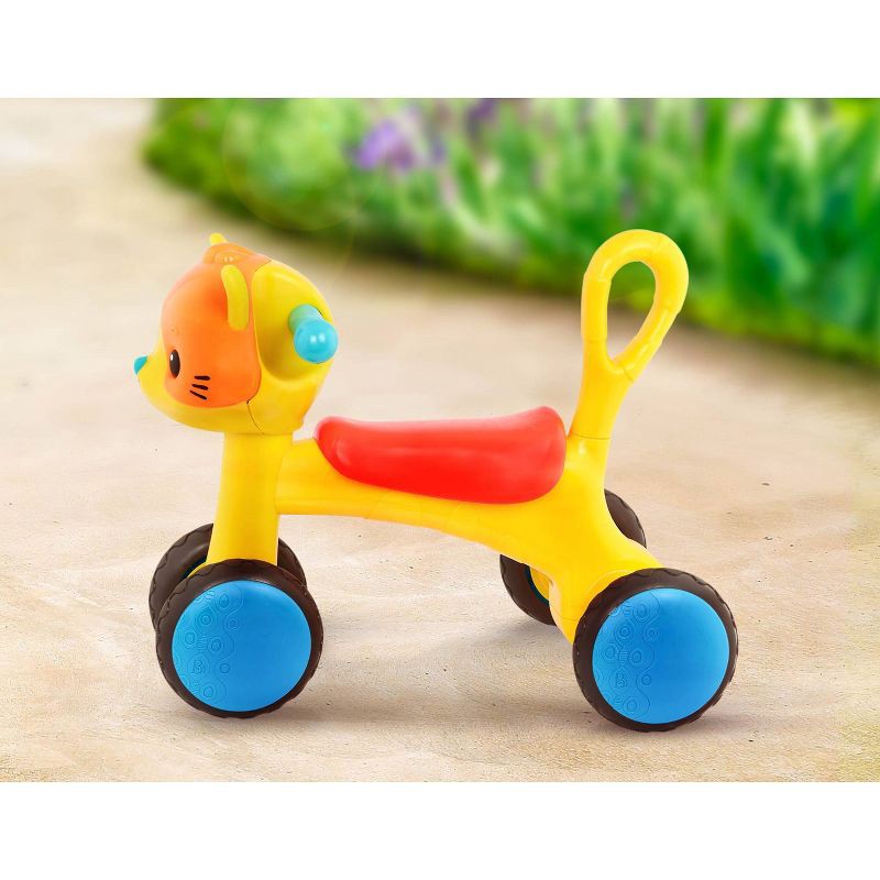 slide 6 of 7, B. toys - Ride-On Toy - Riding Buddy - Cat, 1 ct