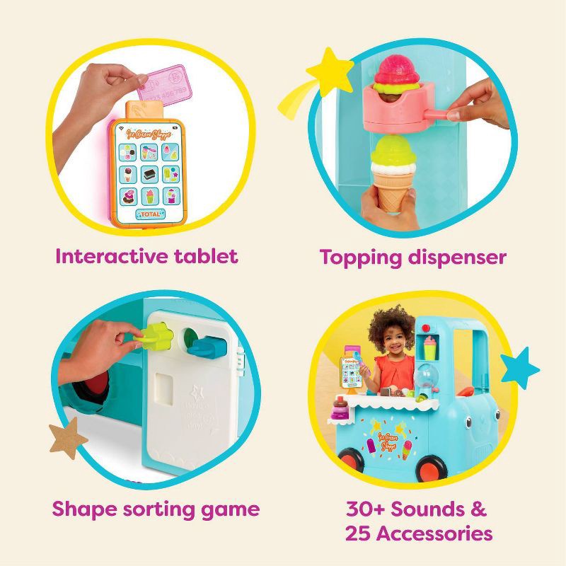 slide 4 of 14, B. toys - Interactive Ice Cream Truck - Ice Cream Shoppe, 1 ct