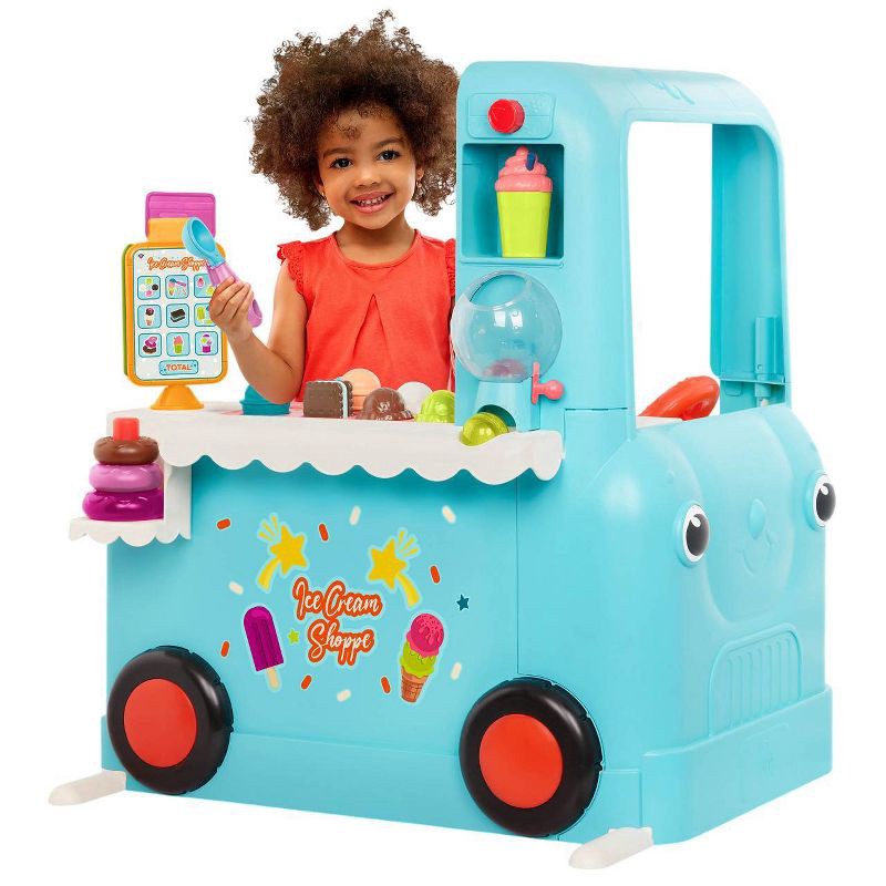 slide 1 of 14, B. toys - Interactive Ice Cream Truck - Ice Cream Shoppe: Play Food, Music, Sound Effects, Lights, Creative Play, 1 ct