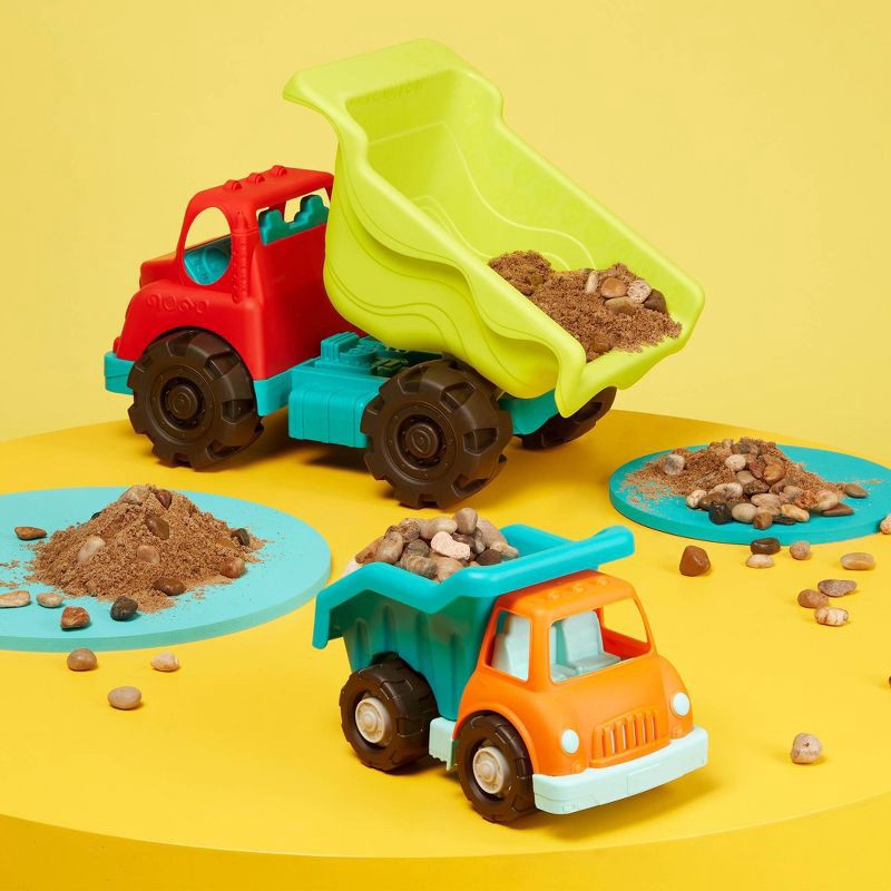 slide 5 of 8, B. play - Toy Trucks - Dump Truck Duo, 1 ct