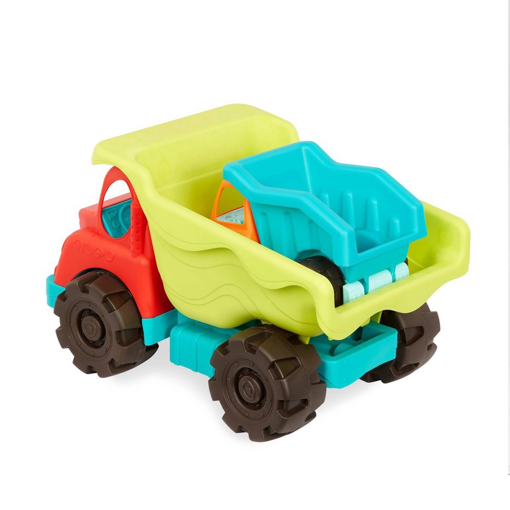 slide 4 of 5, B. play - Toy Trucks - Dump Truck Duo, 1 ct