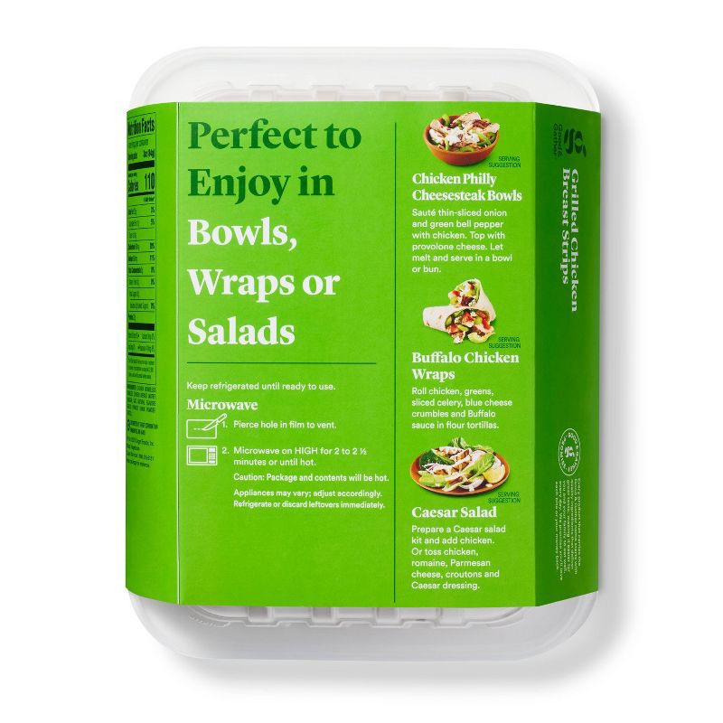 slide 3 of 5, Grilled Chicken Breast Strips - 12oz - Good & Gather™, 12 oz