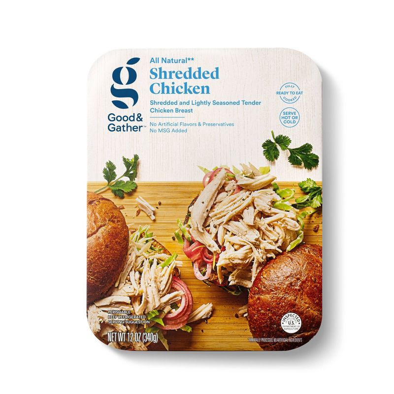 slide 1 of 3, Shredded Chicken - 12oz - Good & Gather™, 12 oz