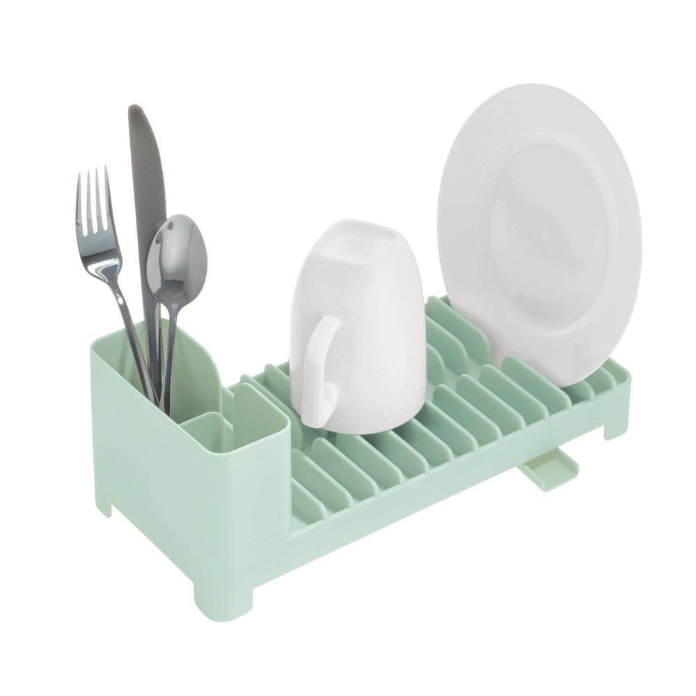 iDESIGN Clarity Compact Dish Drainer with Swivel Spout - Coconut 1 ct