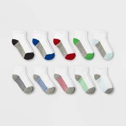 Boys' 10pk Ankle Socks - Cat & Jack™ L