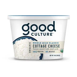 Good Culture Organic 4% Milkfat Cottage Cheese - 16oz