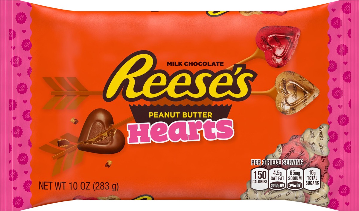 slide 3 of 3, Reese's Milk Chocolate Peanut Butter Hearts 10 oz, 10 oz