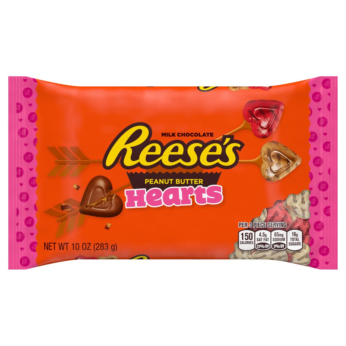 slide 1 of 3, Reese's Milk Chocolate Peanut Butter Hearts 10 oz, 10 oz