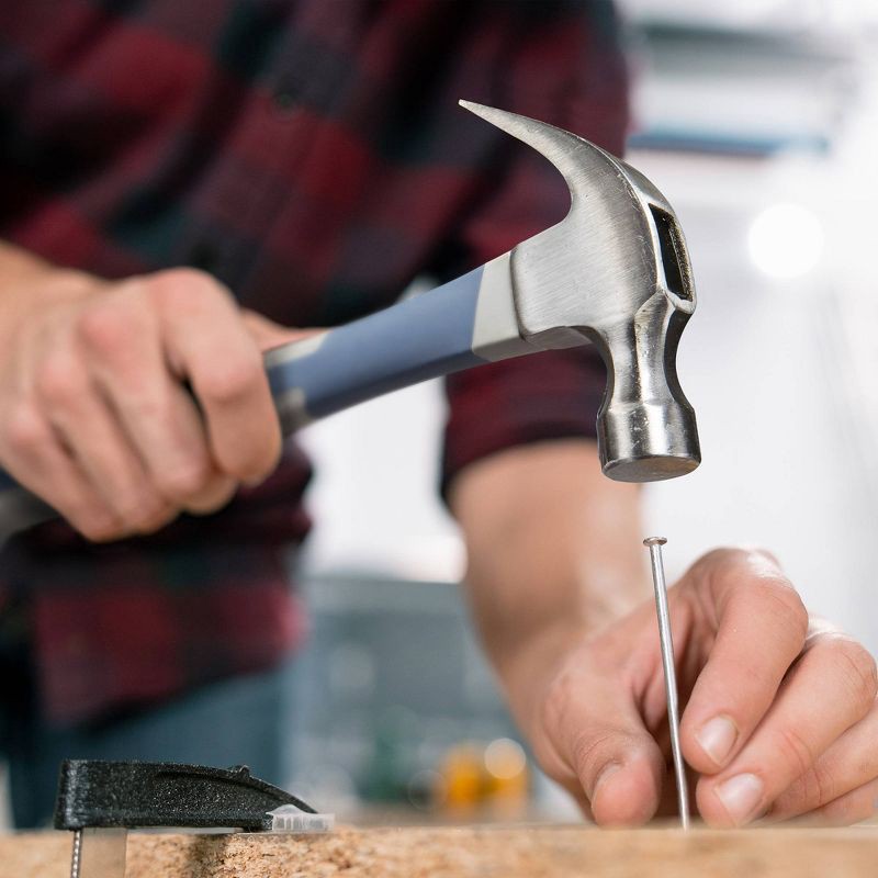 slide 2 of 3, Blue Ridge Tools 16oz Hammer: Steel Claw Hammer, 1 Year Warranty, 12.8" Height, 1.57 lbs, 5.2" Width, 16 oz, 1.57 lb