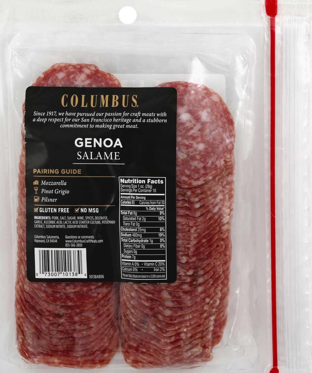 slide 2 of 7, COLUMBUS Sliced Genoa Salame, 