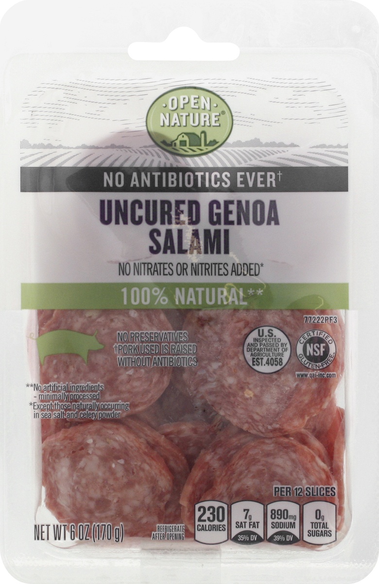 slide 5 of 9, Open Nature alami Nuggets Uncured 100% Natural Genoa, 6 oz