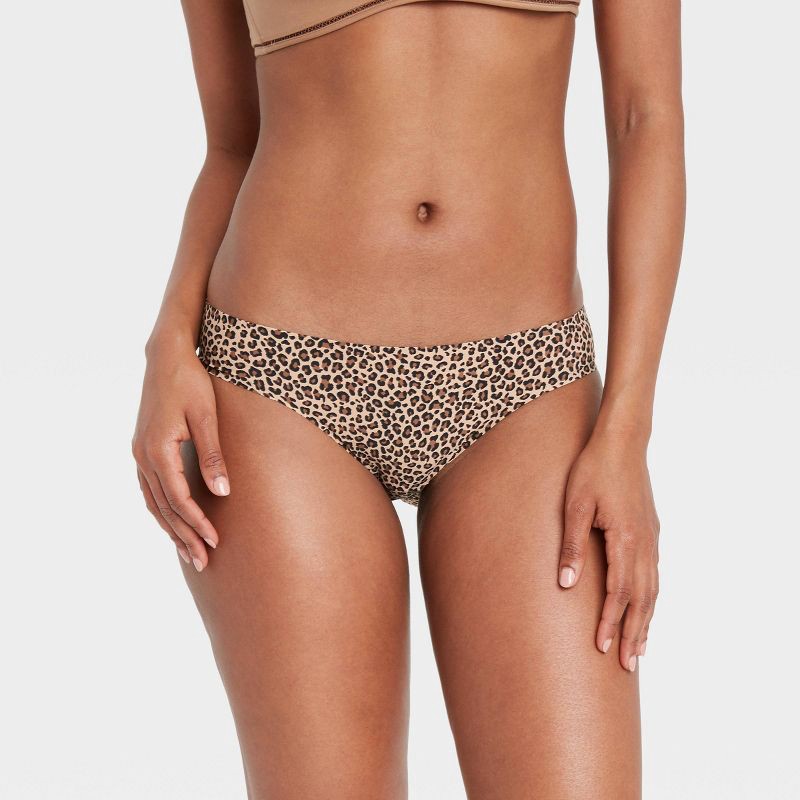 slide 5 of 5, Women's Leopard Print Bonded Micro Bikini Underwear - Auden™ Urban Safari Tan XS, 1 ct