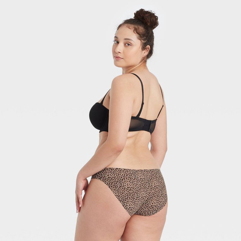 slide 5 of 5, Women's Leopard Print Bonded Micro Bikini Underwear - Auden™ Urban Safari Tan S, 1 ct