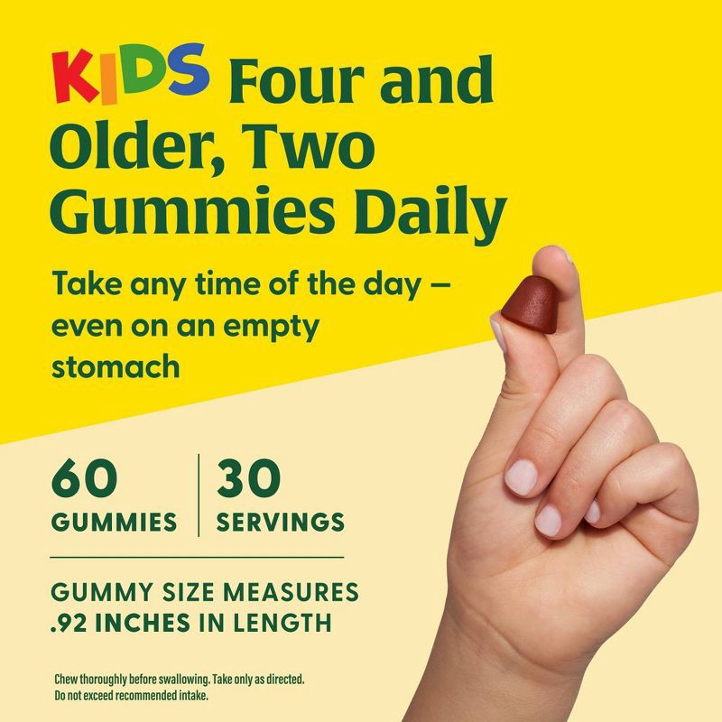 slide 7 of 8, MegaFood Kids' Multivitamin, Vitamin C, Vitamin D & Choline, Vegetarian Gummies - 60ct, 60 ct