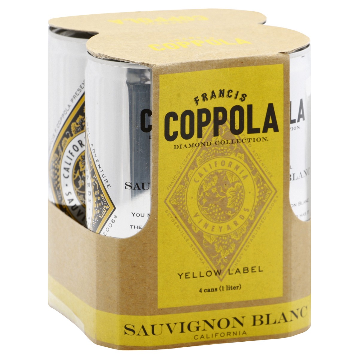 slide 3 of 10, FRANCIS COPPOLA California Sauvignon Blanc 4 ea, 4 ct