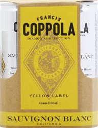 Francis Coppola Sauvignon Blanc California Yellow Label 4 pk