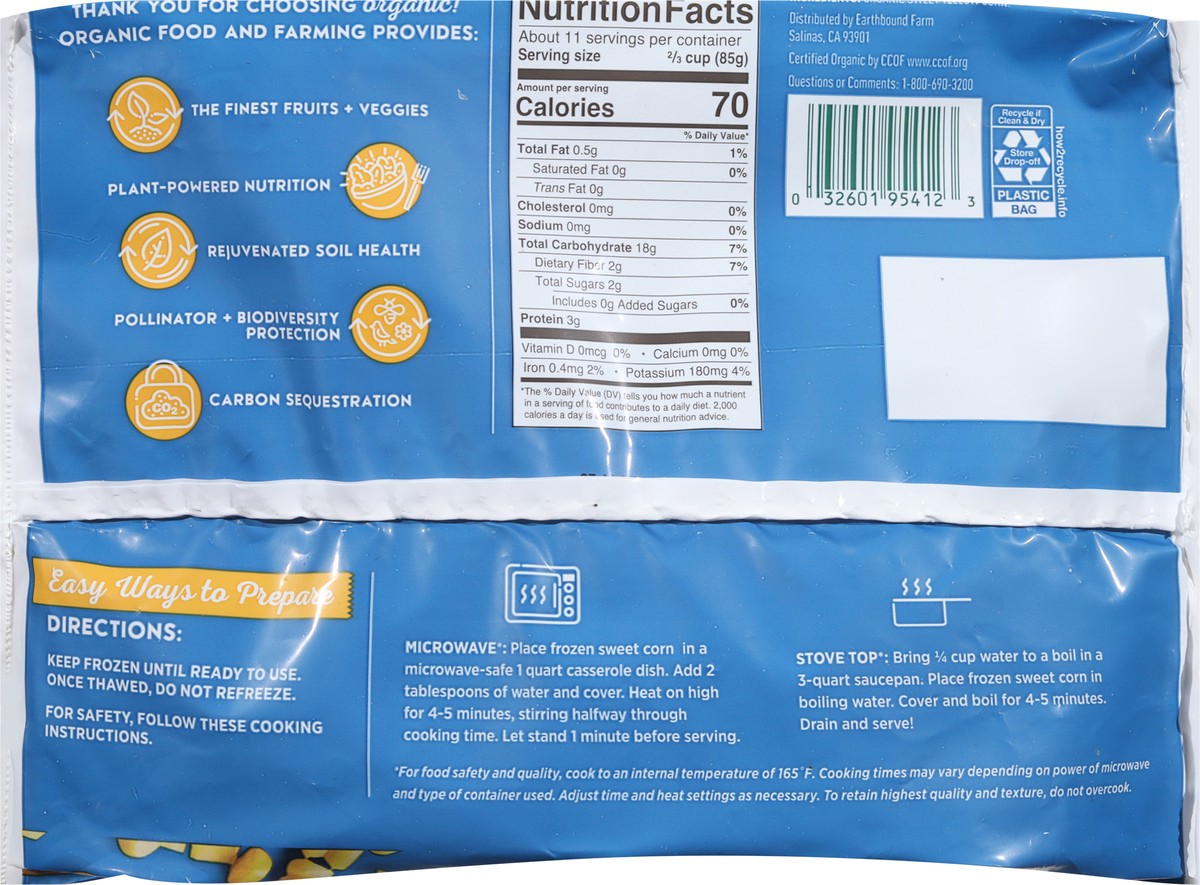 slide 10 of 13, Earthbound Farm Sweet Corn, 